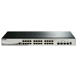 D-Link DGS-1510-28X 28-Port Gigabit L2/3 Managed Switch, 4 10GbE SFP+ slots, supports stacking